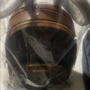 Michael Kors Two-Tone Brown Backpack